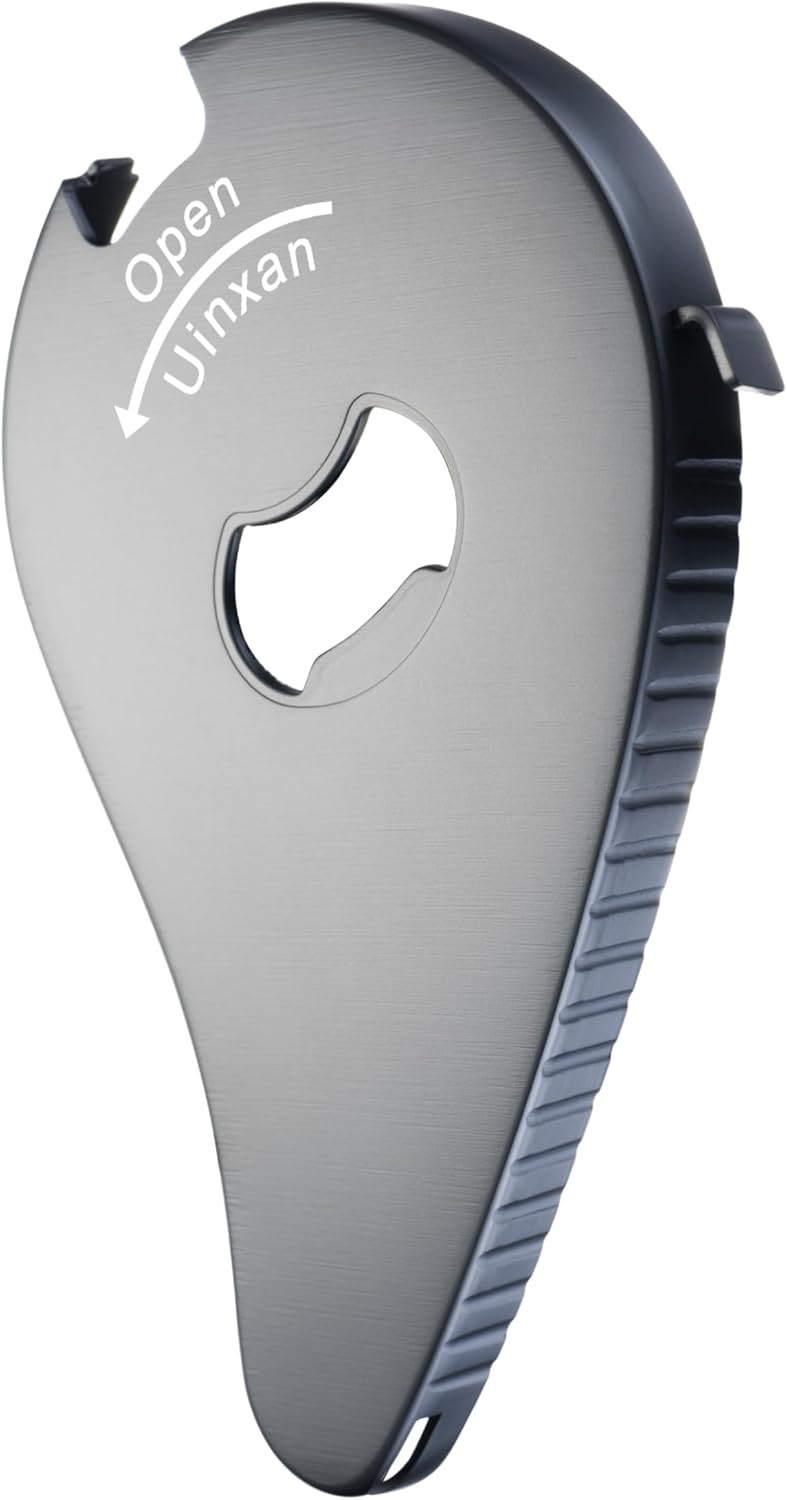 Uinxan Jar Bottle Can Opener for Weak Hand & Seniors with Arthritis-Easy Twist Off Caps (0.6"-2.7") & Pull Tab Seals,Unique Kitchen Gadget,Multi,Portable Christmas Gifts for Elderly/Women/Men (Black) - Image 1